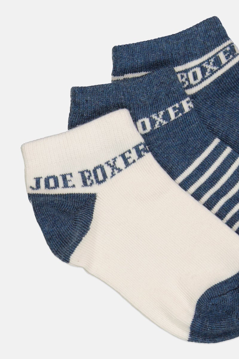 Joe Boxer Toddlers Boy 5 Pairs Brand Logo Ankle Socks, Multicolor - Image 2