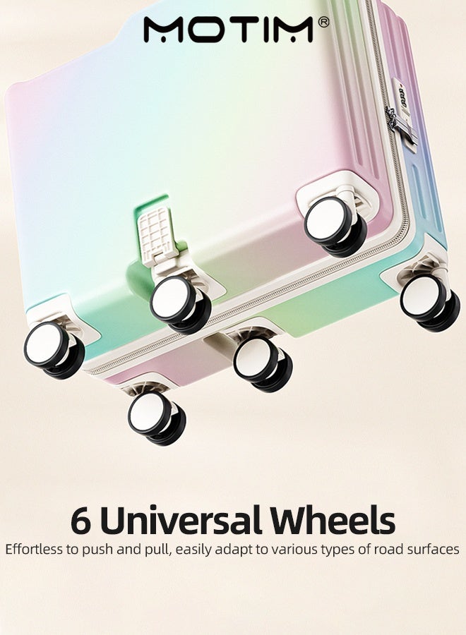 Motim Kid's Ride-On Suitcase with 6 Silent Spinner Wheels & Foldable Foot Pedals & TSA Lock Ride on Kids Luggage Toddler Travel Luggage Rolling Suitcases for Boys Girls - Image 2