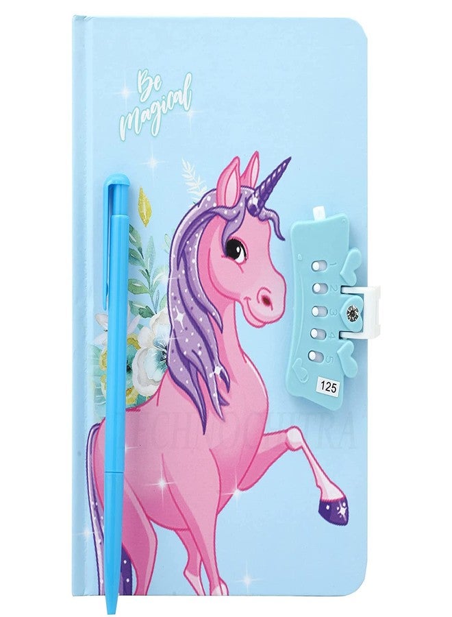 SHREE TECHNESH® Unicorn Fairy Angel Password Lock Diary with Unicorn Designer Pen for Kids Girls (19 X 13 X 1.5 cm) - Image 3