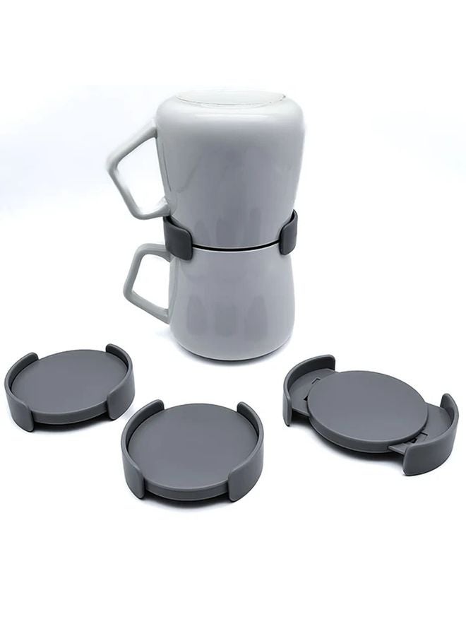 Blue 8Pcs Adjustable Plastic Mug Hooks Space Saving Expandable Cup Rack For Kitchen Cabinet Storage - Image 5