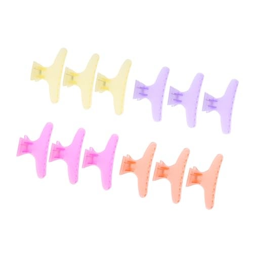 Evonecy Butterfly Salon Clip, 12 Pack Hair Clamps, Holding Hair Clips, Hairdressing Salon Tool for Barber Shop, Home (Crystal) - Image 2