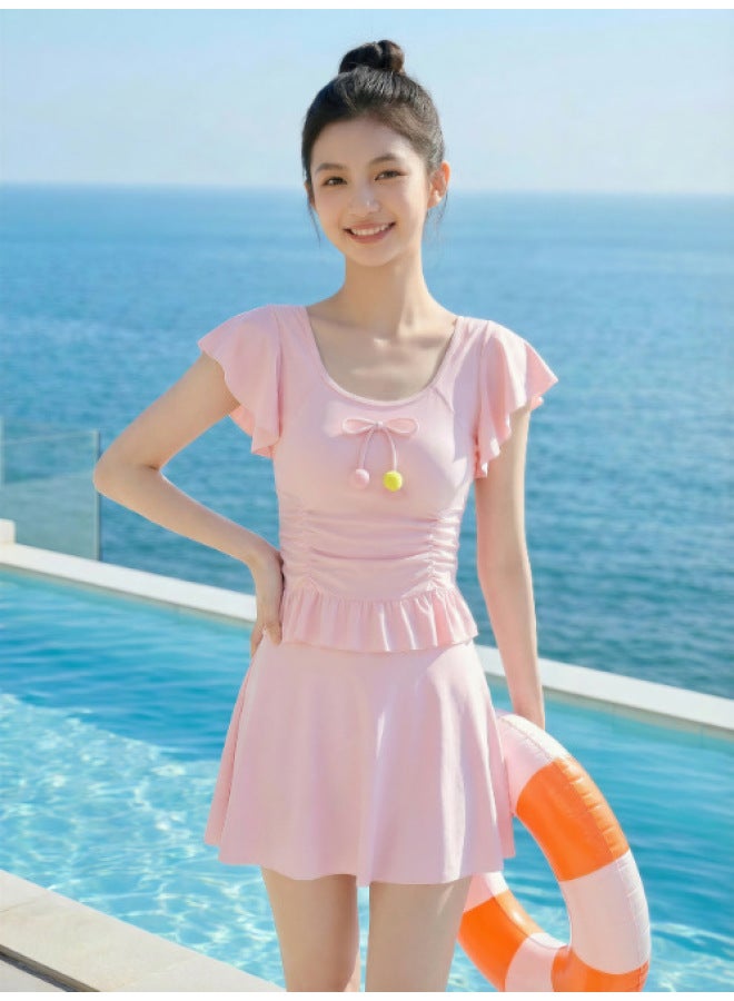 Children's Swimwear For Girls, Medium And Large Children, One-piece Sun Protection Set, Girls, Babies, Boys, Separate Quick-dry Swimwear