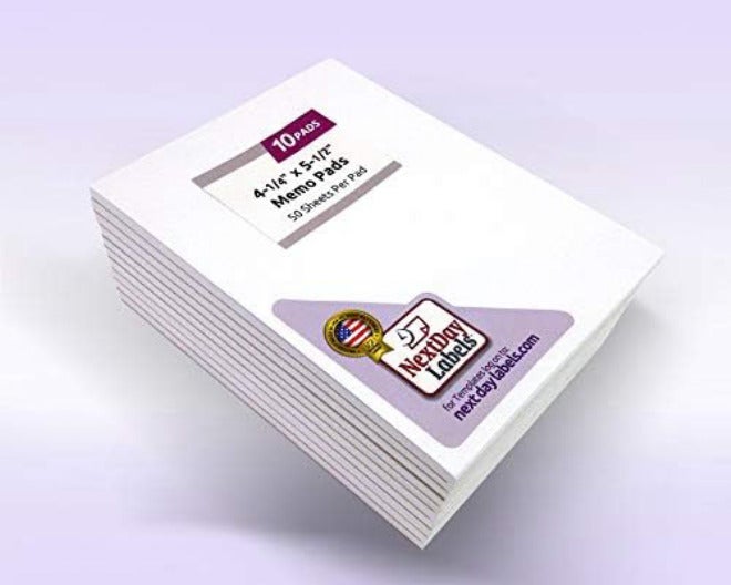 نكست داي ليبلز دفاتر الملاحظات (Memo Pads) – ألواح للكتابة (Writing Pads)؛ 10 دفاتر، كل دفتر يحتوي على 50 ورقة (مقاس 4.25 × 5.5 بوصة). - Image 3