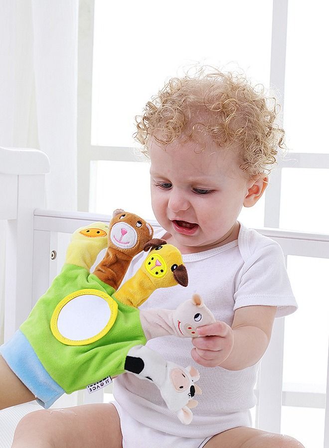 6PCS Baby Educational Toy Animal Finger Puppet Gloves For Baby With Mirror Storytelling  - Image 5