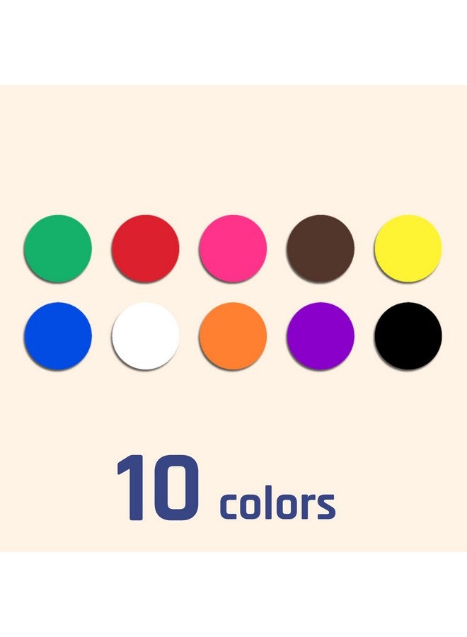 TownStix 3000 Pack, 0.375" Round Colored Dot Stickers Labels - 10 Colors - Image 1
