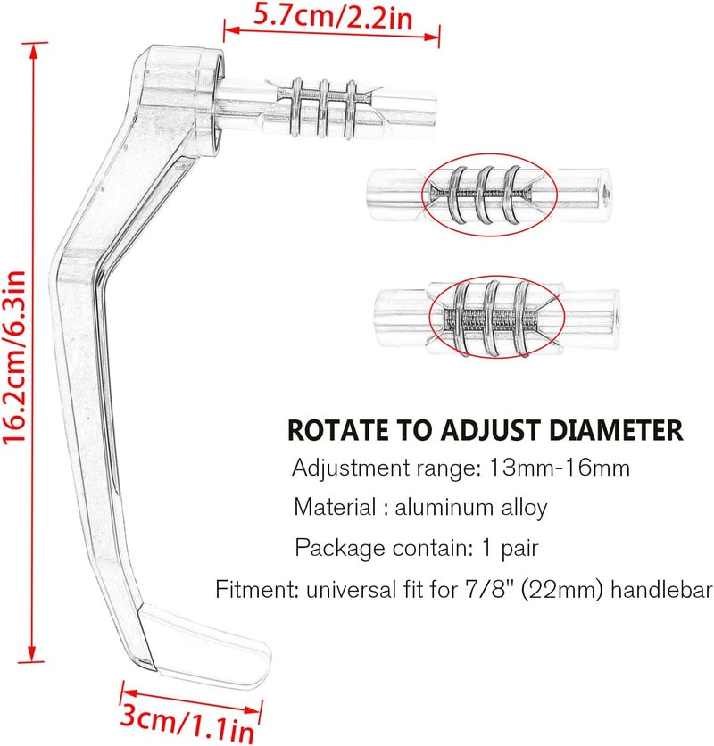 HAONEL Compatible with 78 22mm Brake Clutch Lever Guard CNC Aluminum Black Motorcycle Handlebar Levers Protector Accessories - Image 4