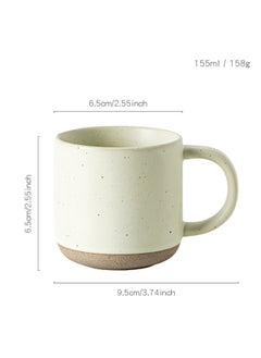 Generic Morandi Ceramic Espresso Cup with Saucer Creamy-white 