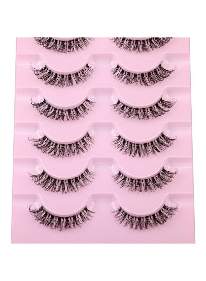 جيمير رموش ذات مظهر طبيعي وواضحة من Demiwispies رموش صناعية قصيرة رقيق ثلاثية الأبعاد عين القطة 13 مم رموش شريطية 7 أزواج - Image 5