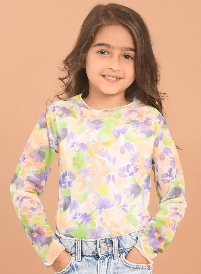 Lilpicks LilPicks Floral Print Long Sleeves Top