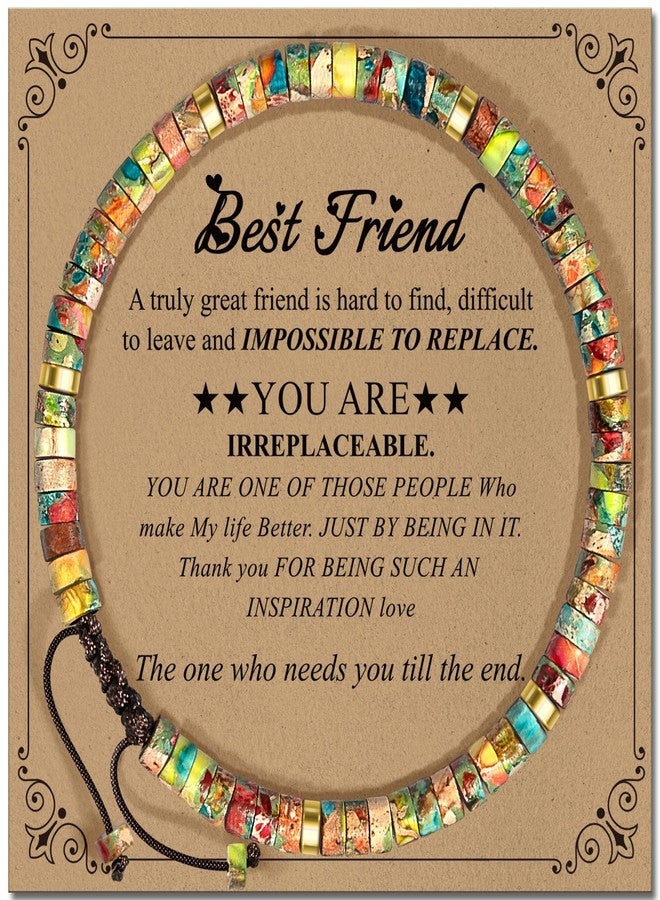ZOKCC Inspirational Gifts Bracelets for Women: Christmas Day Gifts for Women Friends Sister Mom - Healing Natural Stone Beads Bracelets Thinking of you Get Well Soon Gift for Women, One size, king - Image 1