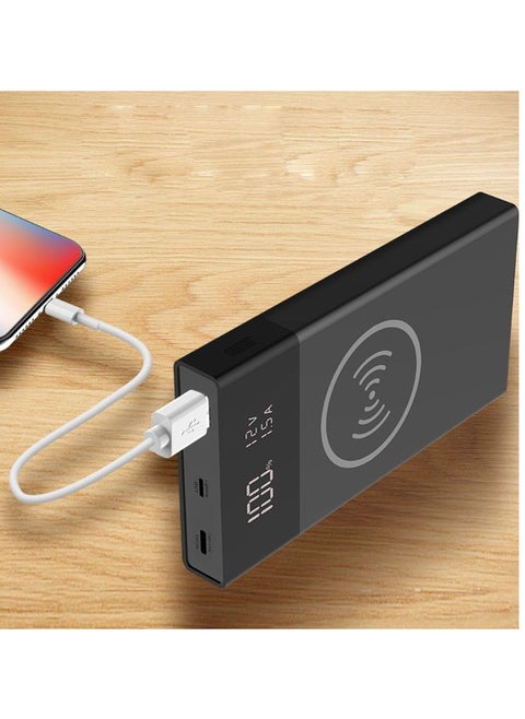 ⭐ Wireless Portable Charger Power Bank 20000 mAh with LED Screen, Fast Wireless Battery Pack 2 Outputs & Dual Inputs, QC 3.0 & PD 3.0 for all phones