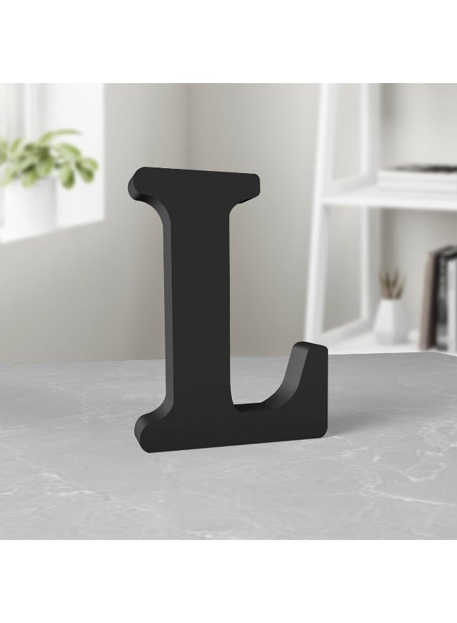TPGP 6 Inch Black Wood Letter (L) For Wall Decor - Image 1