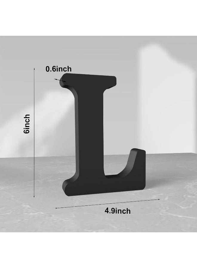 TPGP 6 Inch Black Wood Letter (L) For Wall Decor - Image 2