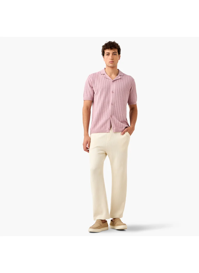 ايكونيك Iconic Textured Camp Collar Shirt