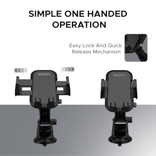 Amkette iGrip Drive Telescopic Car Mobile Holder for Dashboard, Mobiles Holder for car Dashboard, with 360 Rotation, One -Touch Release Adjustable Mount with Strong Suction Cup,Durable Mobile Stand - Image 3