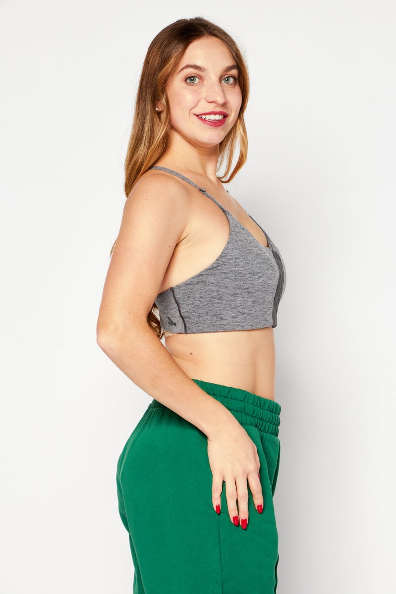 Adidas Women Padded Sports Bra, Grey - Image 2