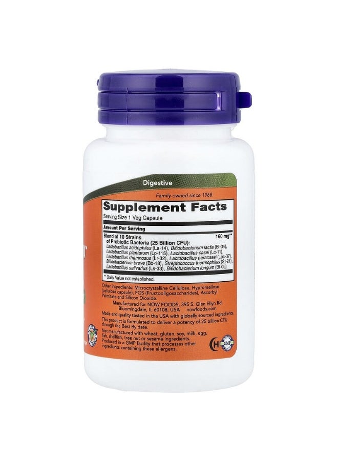 Now Foods Probiotic-10 25 Billion 50 Veg Capsules - Image 2