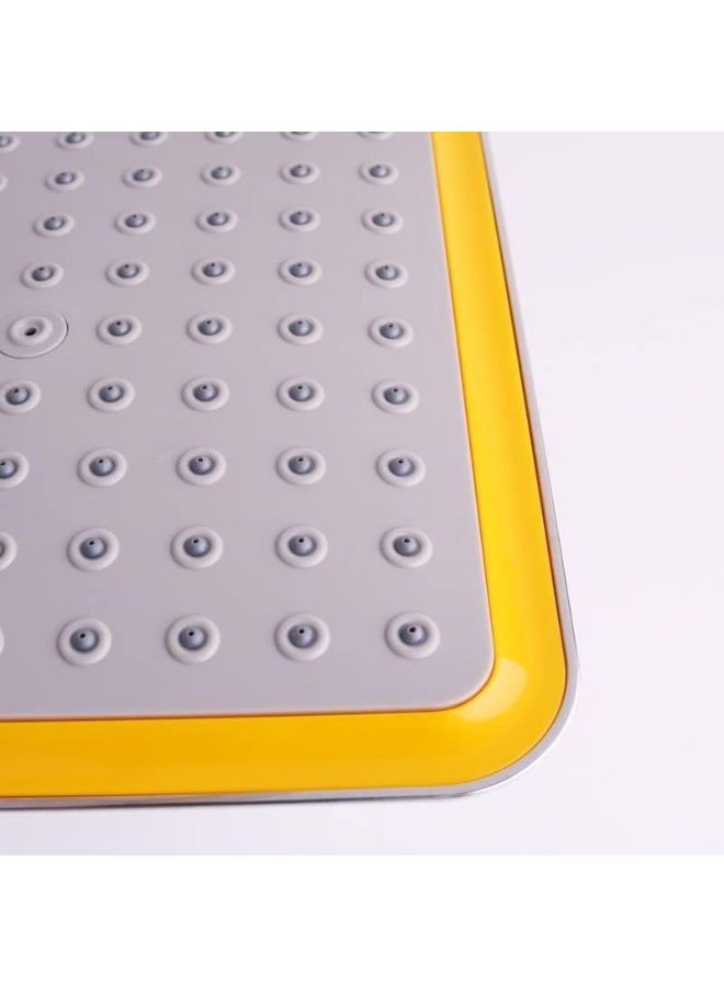 Square Rain Shower Head, 23 cm Stainless Steel High Pressure Rain Shower Head, Ultra Thin Rainfall Bath Shower, Swivel Spray Angle, Easy to Clean and Install, for Any Decorating Style - Image 4