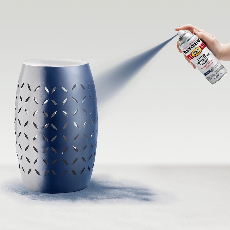 Rust-Oleum 7723830 Stops Rust Spray Paint, 12 oz, Gloss Navy - Image 5