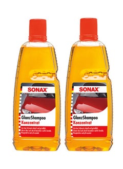 SONAX SONAX Gloss Shampoo Concentrate for Cars - High-Performance Car Wash Formula, pH-Neutral, Phosphate-Free, Gentle on Paint, 1L Bottle x Pack of 2  - Image 1