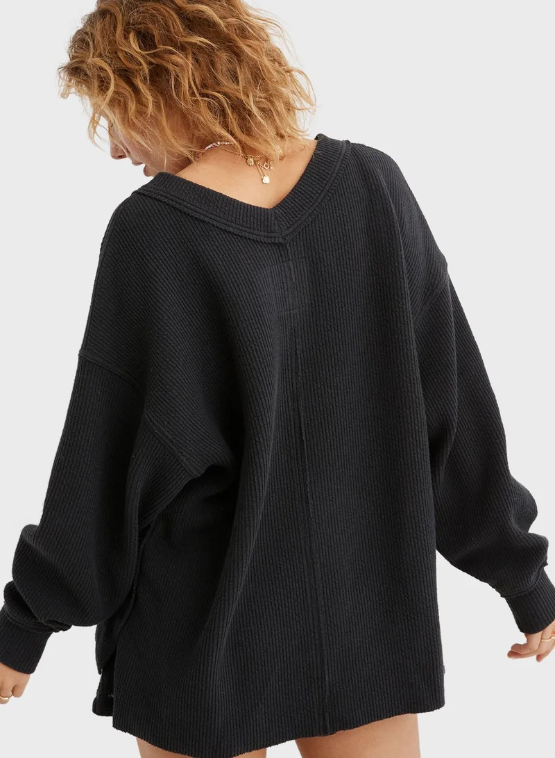 Aerie V-Neck Sweatshirt
