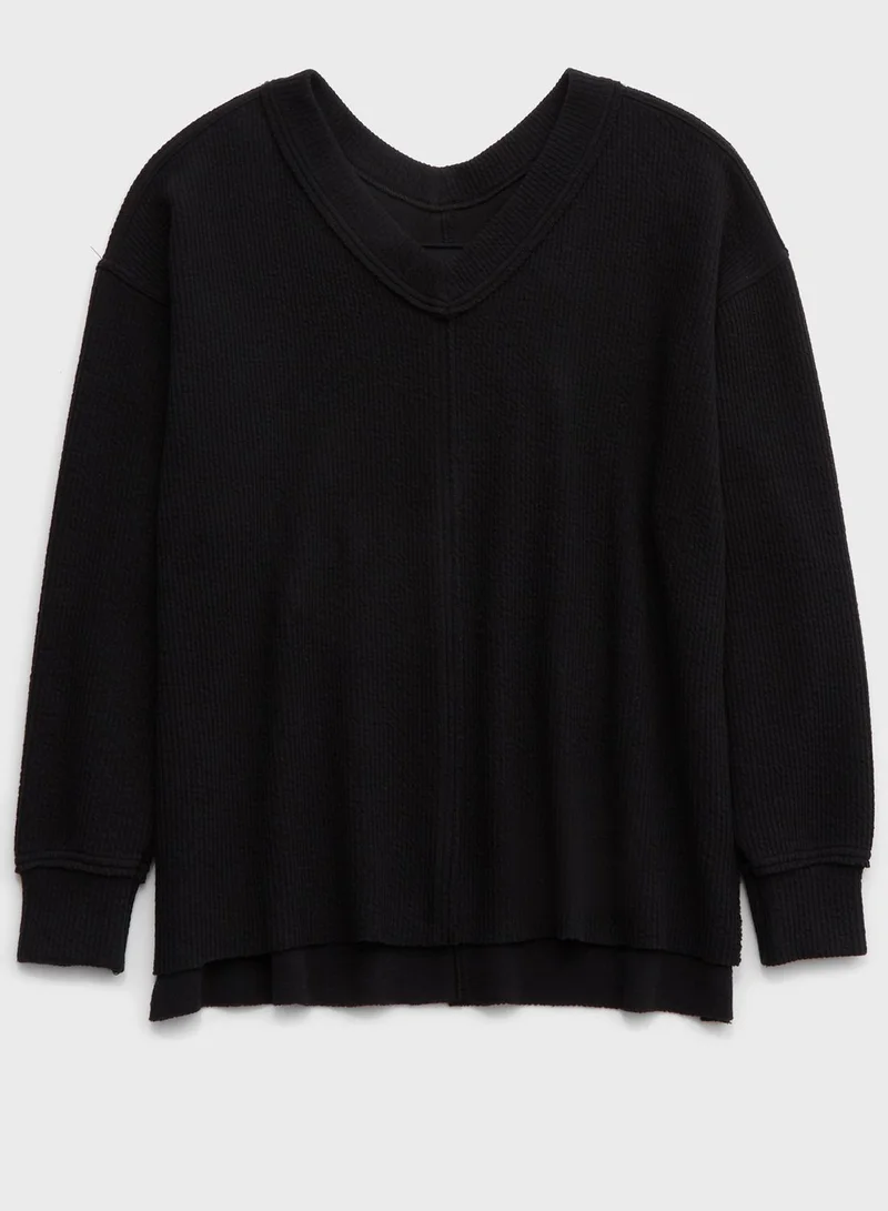 Aerie V-Neck Sweatshirt