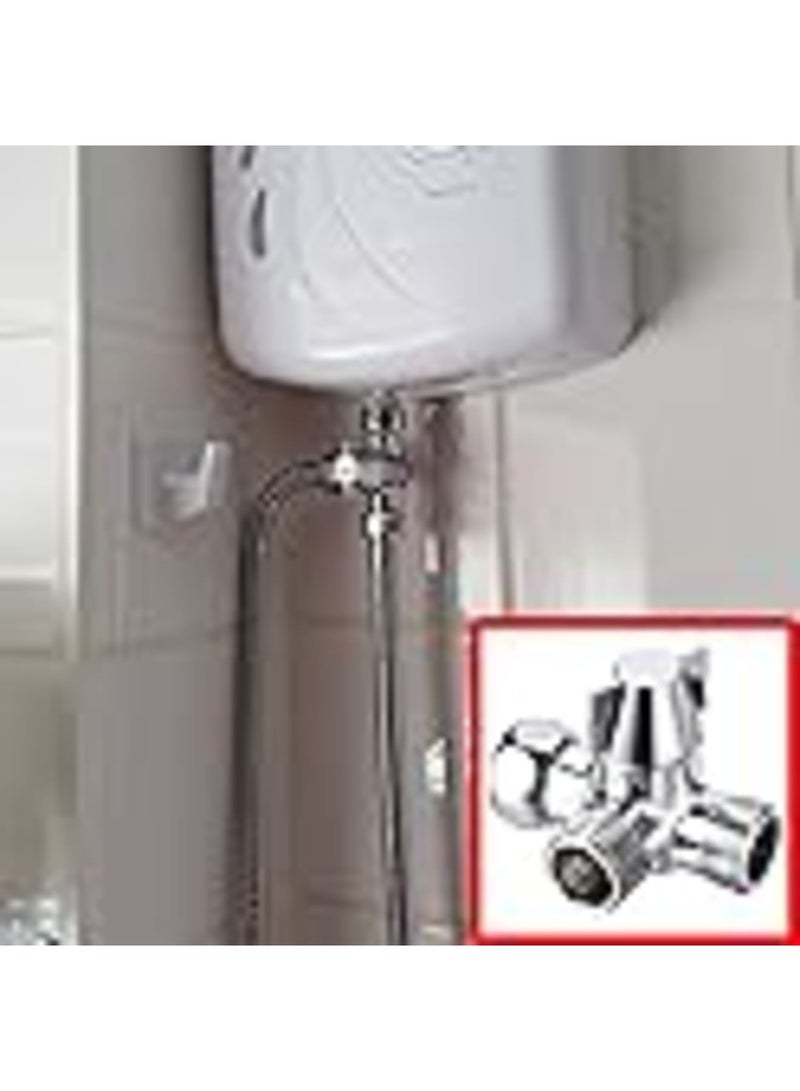Cobest Solid Brass Shower Arm Diverter Valve,Handheld Shower and Shower Head Shower Arm 2-Way Diverter for Handshower Universal Component, Replacement Part