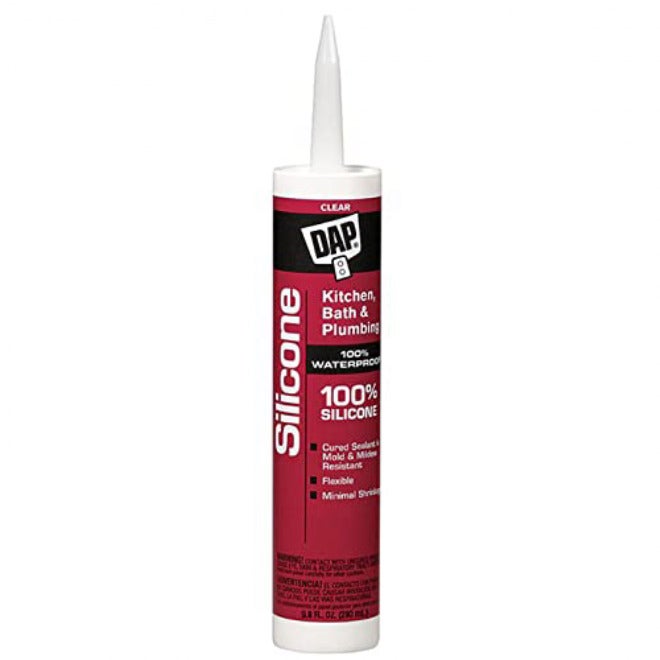 12-Pack of 9.8 oz Dap 8648 Clear 100% Silicone Kitchen, Bath, and Plumbing Sealant Stable base