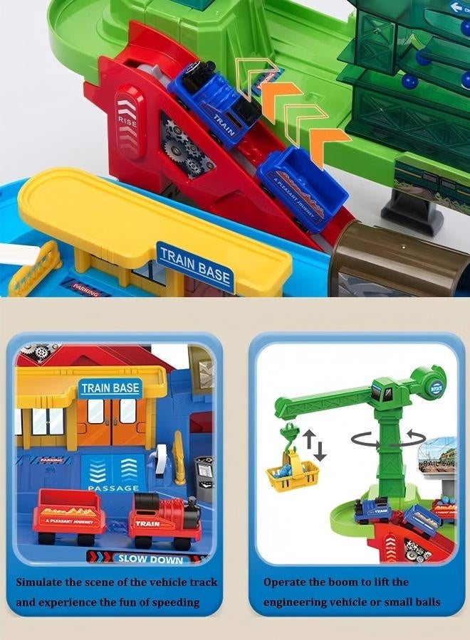 ألعاب مغامرة السيارة مجموعة لعبة سباق سباق لعبة السباق ألعاب مسار سباق الأطفال لغز سيارة السكك الحديدية  سباق لعبة الطريق المنحدر السباق ألعاب تعليمية ما قبل المدرسة للأطفال الصغار ألعاب مسار سباق الأطفال لمدة 3 4 5 6 7 7 سنوات بويز فتيات - Image 3