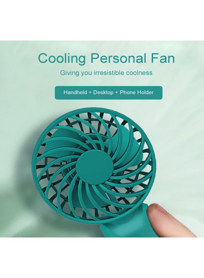 Loquat Handheld Fan With Base LJK-38 Green - Image 4