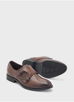 Robert Wood Snake Print Formal Monk Shoes  - Image 3