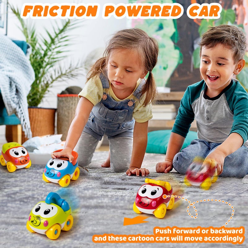 Marstone Toddler Toys for 1 2 Year Old Boys and Girls Gifts: Educational Elephant Slide with 4 Animal Car Toys for Baby 12-18 Months, First Birthday Gifts for Kids, Learning Push Truck Tracks Age 1-2 - Image 4