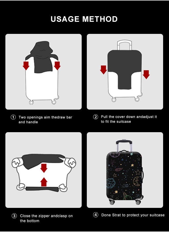 HomarKet - Travel Luggage Cover Washable Suitcase Cover Suitcase Protector Anti-scratch Suitcase Cover Fits 18-32 Inch Luggage - Image 1