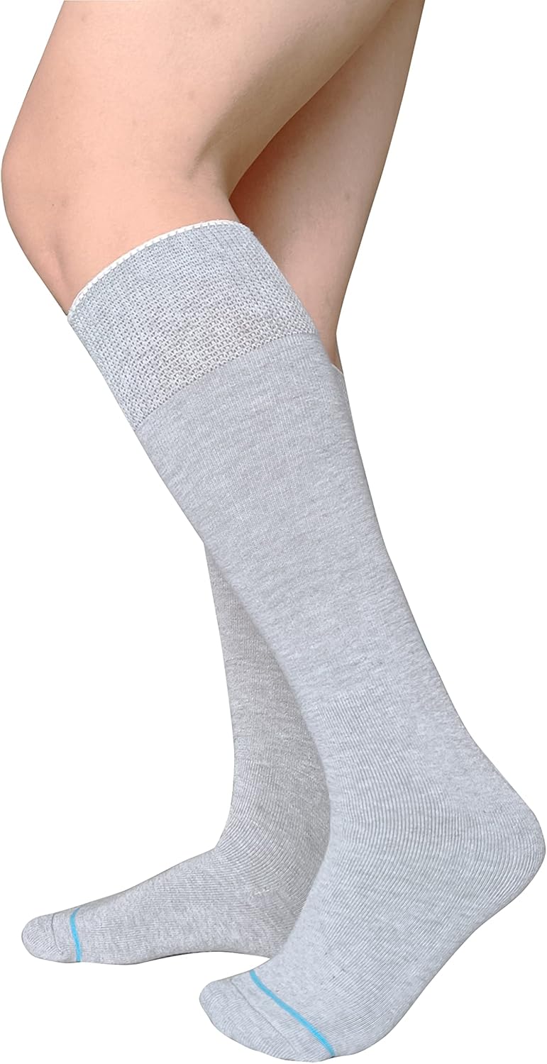 VEIGIKE Replacement Sock Liner for Orthopedic Walking Boots Walker Brace, Tube Socks Under Air Cam Walkers and Fracture Boot Cast Shoe Surgical Leg Cover Grey 4 Pair - Image 5