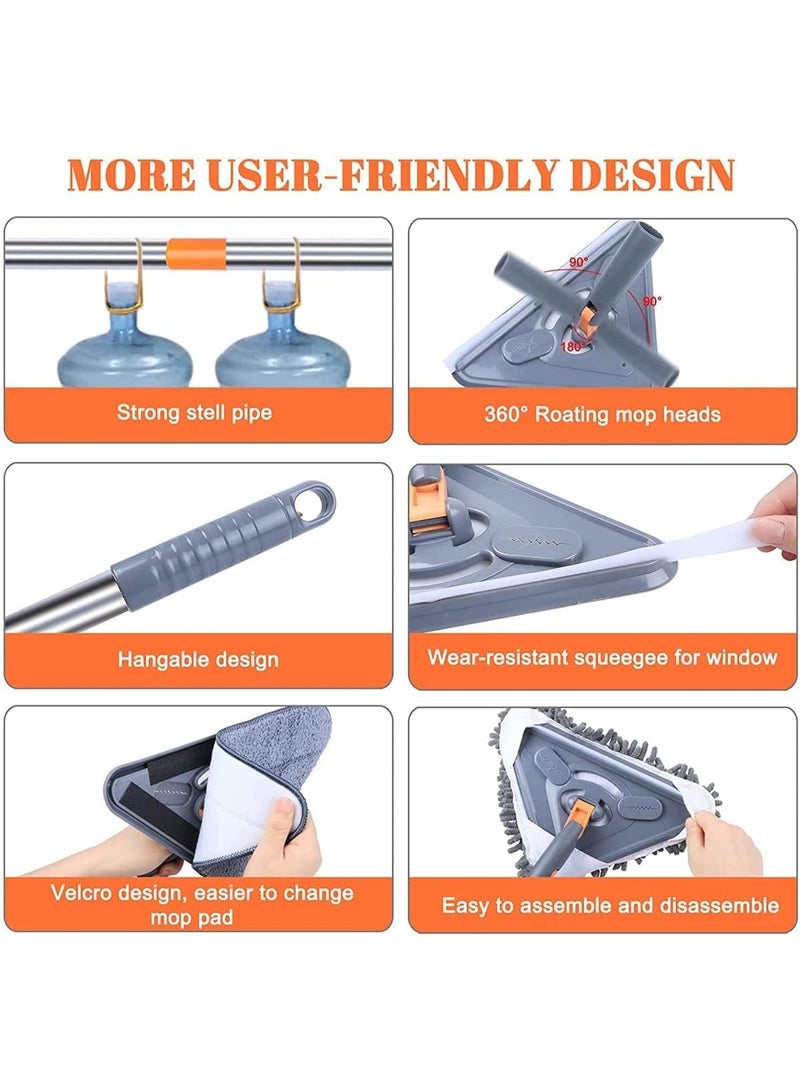 82 بوصة طويلة التعامل مع الجدار ممسحة ، ممسحة ، لوحة أسفل الأنظف مع مكشطة ، سقف الأنظف مع 6 استبدال منصات ، تنطبق على طلاء الجدران والنوافذ والأرضيات - Image 3