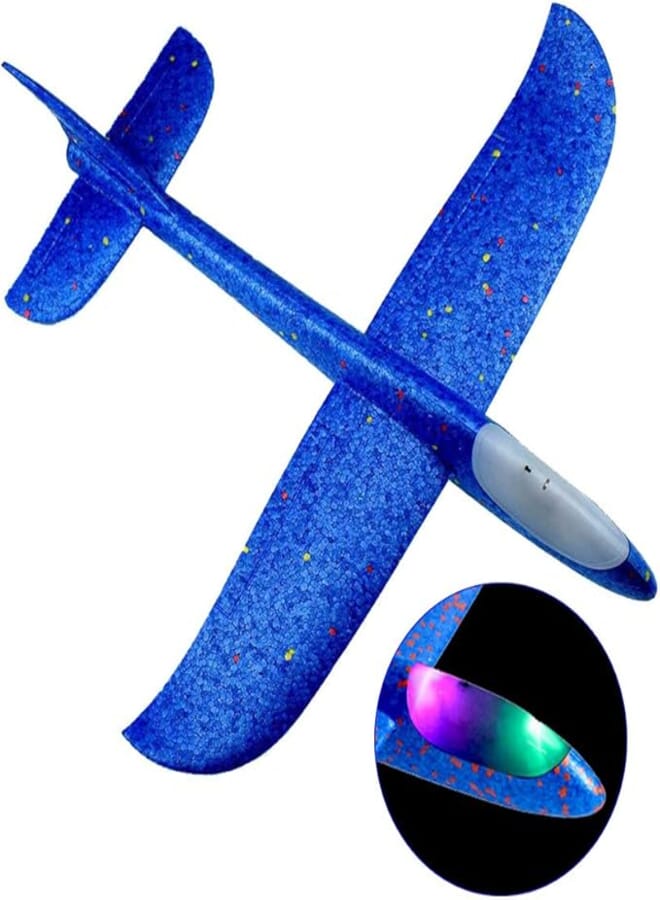 Goolsky Flying Glider Planes with Flash LED Light (18.9in)