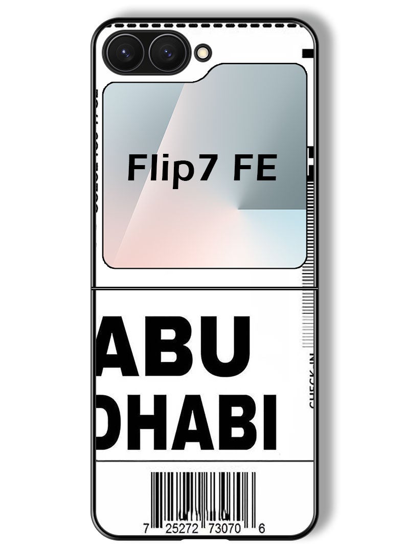 Theodor Case Compatible with Samsung Galaxy Z Flip 7 FE 6.7 Inch Protection Shockproof Bumper Cover AUH boarding pass - Image 1