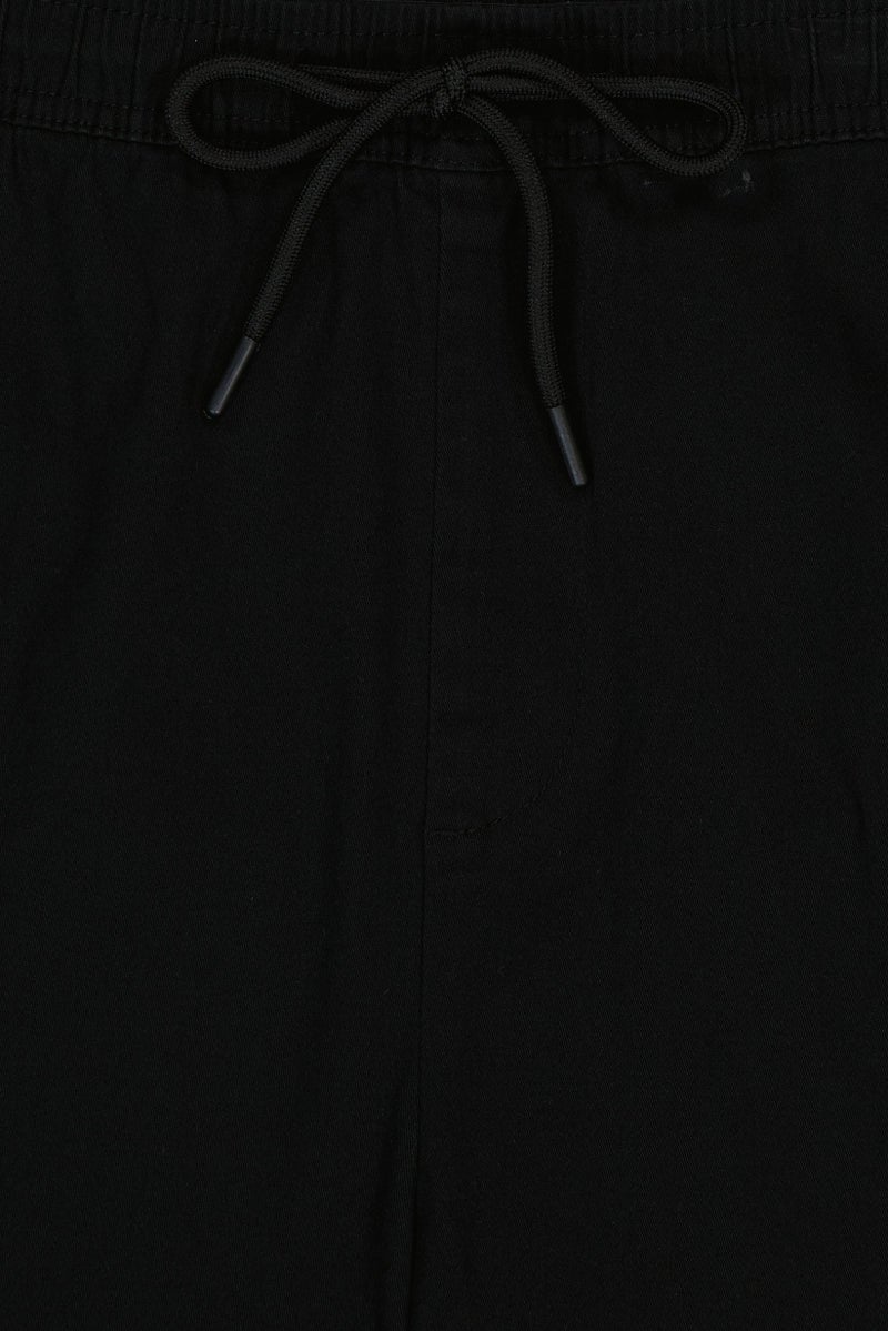 Threadbare Men Plain Basic Shorts, Black - Image 5
