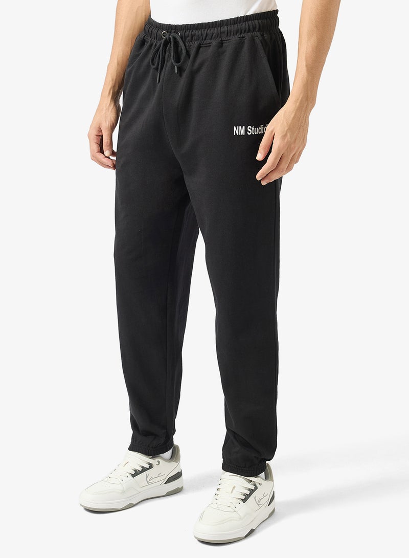 Seventy Five Text Print Oversized Joggers - Image 1