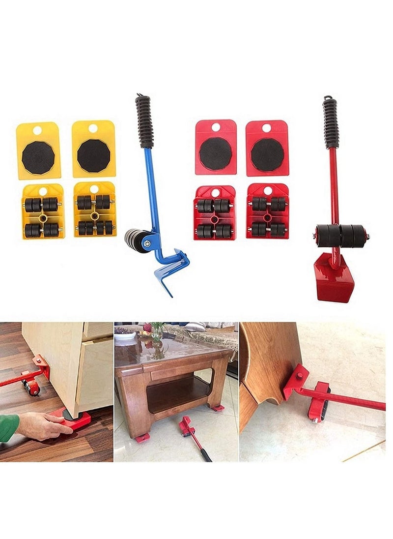 Generic Furniture Lifter Kit, Furniture Sliders Heavy 5 Piece Set Moving Roller Kit with 1 Lifting Rod and 4 Sliding Rods Furniture Lifter Mover Tool Set for Fridge/Sofa Furniture Transport Tools Set  - Image 2