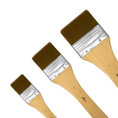 Bluebird Premium Gesso Brush Set of 3 - Professional Quality Brushes for Artists and Hobbyists DIY Project Kids Adults - Image 4