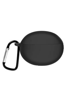 Cover Compatible with Huawei Free Buds 5 i 2023, Silicone Protective Case with Keychain (Black)