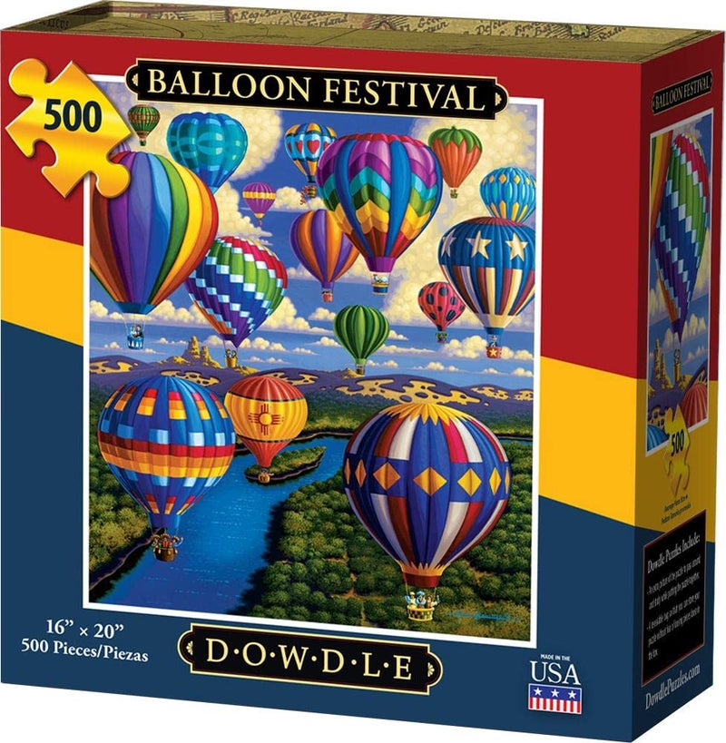 D.O.W.D.L.E Dowdle Jigsaw Puzzle - Balloon Festival - 500 Piece - Image 1