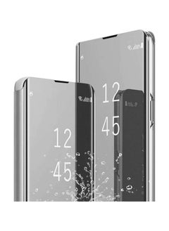 ELMO3EZZ Mobile Phone Case for Xiaomi Redmi Note 11 4G Case, Smart Mirror Flip Case Stand Function, Mirror Coating Full Body 360° Smart Cover Protective Case for Xiaomi Redmi Note 11 4G (Silver)
