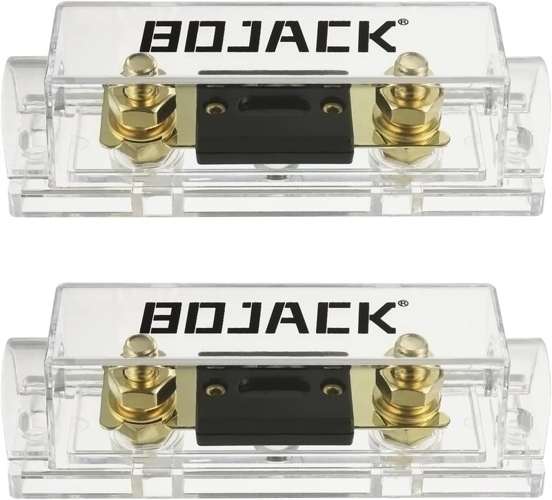 BOJACK 0/2/4 Gauge ANL Fuse Holder and 125 Amp ANL Fuses for 0 2 4 8 Gauge AWG Block, Automotive Fuse Holder 125A (Pack of 2) - Image 1