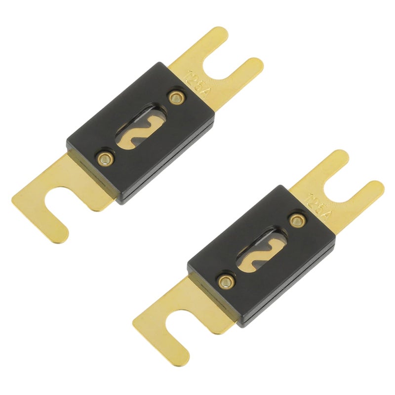 BOJACK 0/2/4 Gauge ANL Fuse Holder and 125 Amp ANL Fuses for 0 2 4 8 Gauge AWG Block, Automotive Fuse Holder 125A (Pack of 2) - Image 2