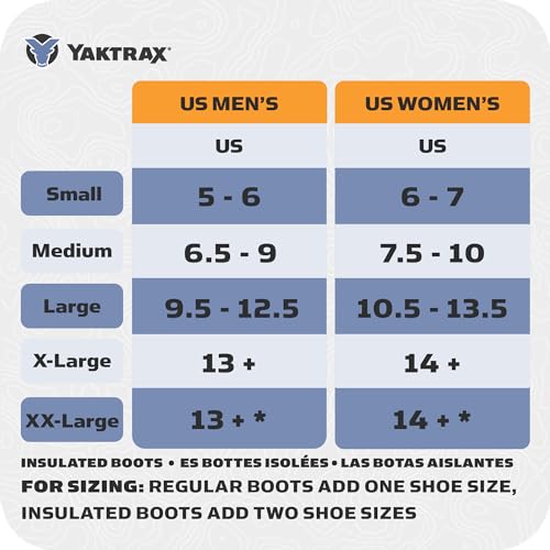 Yaktrax أحذية يكتراكس دايموند جريب لجميع الأسطح للمشي على الجليد والثلج (زوج واحد)، كبير، أسود - Image 4