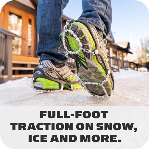 Yaktrax أحذية يكتراكس دايموند جريب لجميع الأسطح للمشي على الجليد والثلج (زوج واحد)، كبير، أسود - Image 2