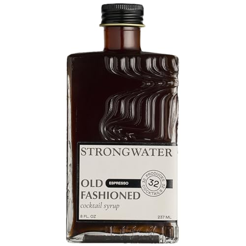 Strongwater Espresso Old Fashioned Craft Cocktail Mixer - Makes 32 Cocktails - Handcrafted Old Fashioned Syrup with Real Coffee, Cinnamon, Sugar & Cherry - Just Mix with Bourbon or Whiskey - Image 1