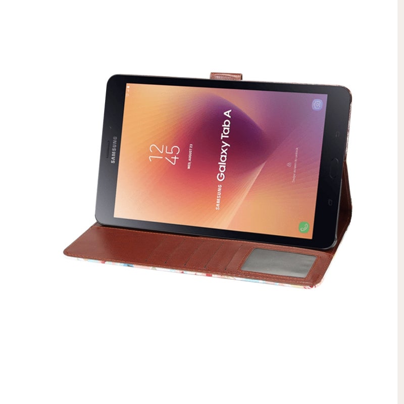 Dibase Flower Pattern Horizontal Flip Pu Leather Case For Galaxy Tab A 10.5 / T590, With Holder & Card Slot (White) - Image 5